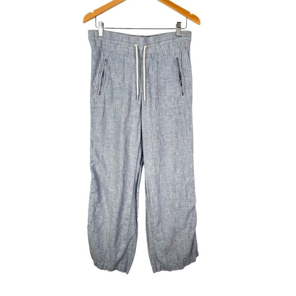 ATHLETA Women's Light Blue Cabo Linen Wide Leg Pants US 6 - Picture 1 of 5